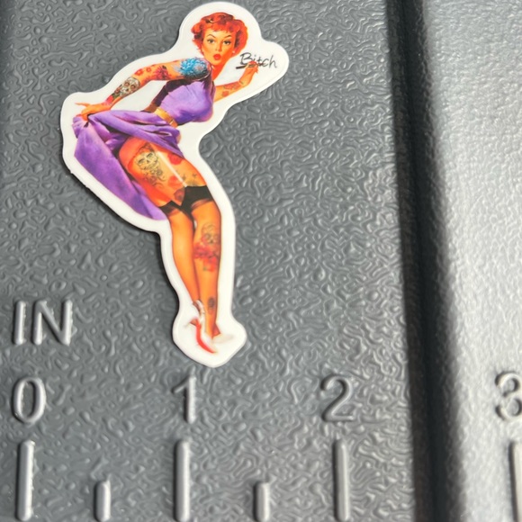 BISH Sexy Pinup Gorgeous Sticker Retro Vintage BomberGirl Ace Pilot - Picture 4 of 4
